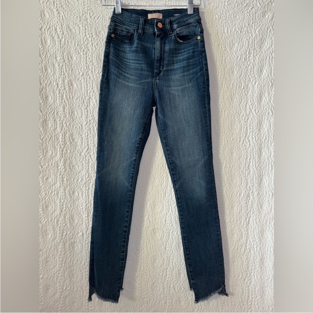 DL1961 raw hem farrow cropped high rise instasculpt skinny pomona